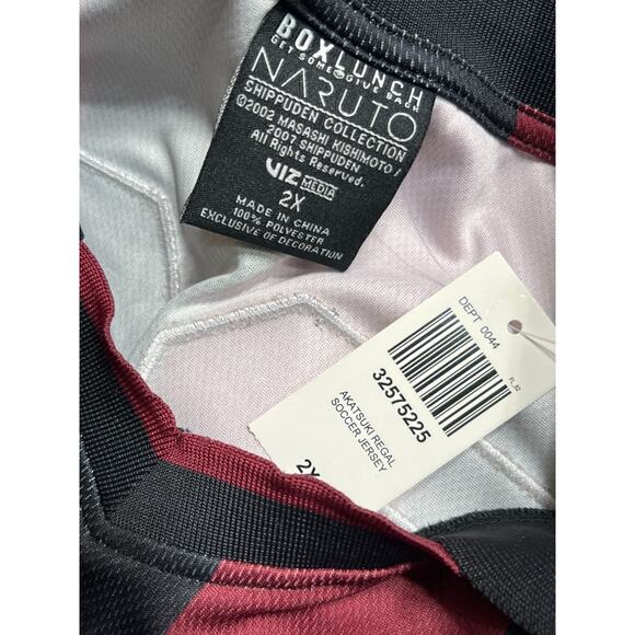 NARUTO SHIPPUDEN AKATSUKI SOCCER JERSEY LEAF VILLAGE SHIRT - Picture 7 of 7